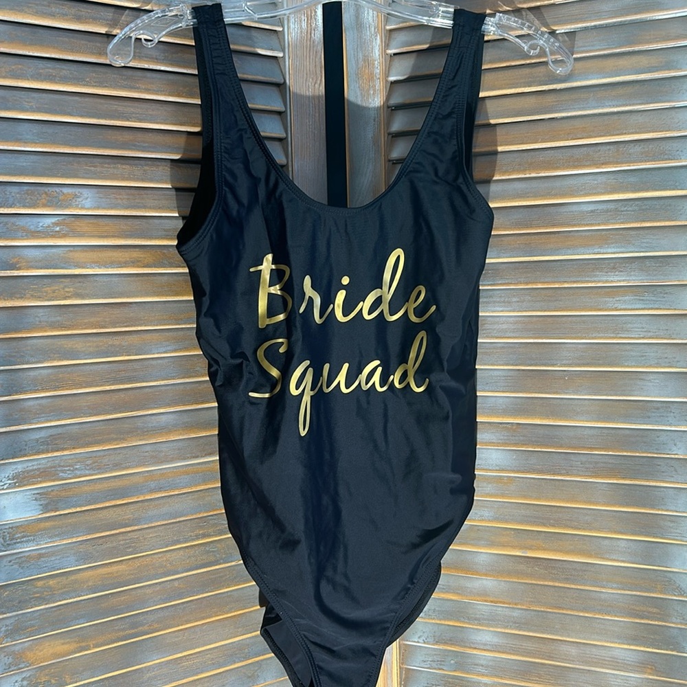 Bride squad swimsuit